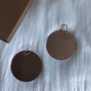 Bauble Bar Rose Gold disc earrings
